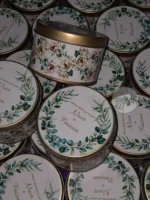 Green Floral Tin Box