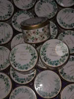 Green Floral Tin Box