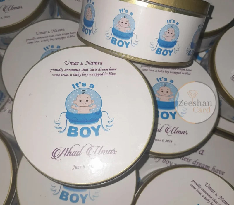 Baby Boy pao Tin Box