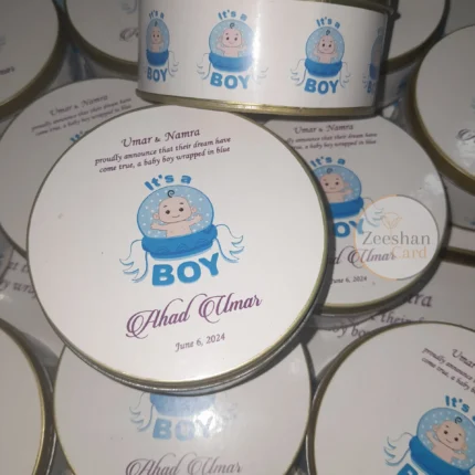 Baby Boy pao Tin Box