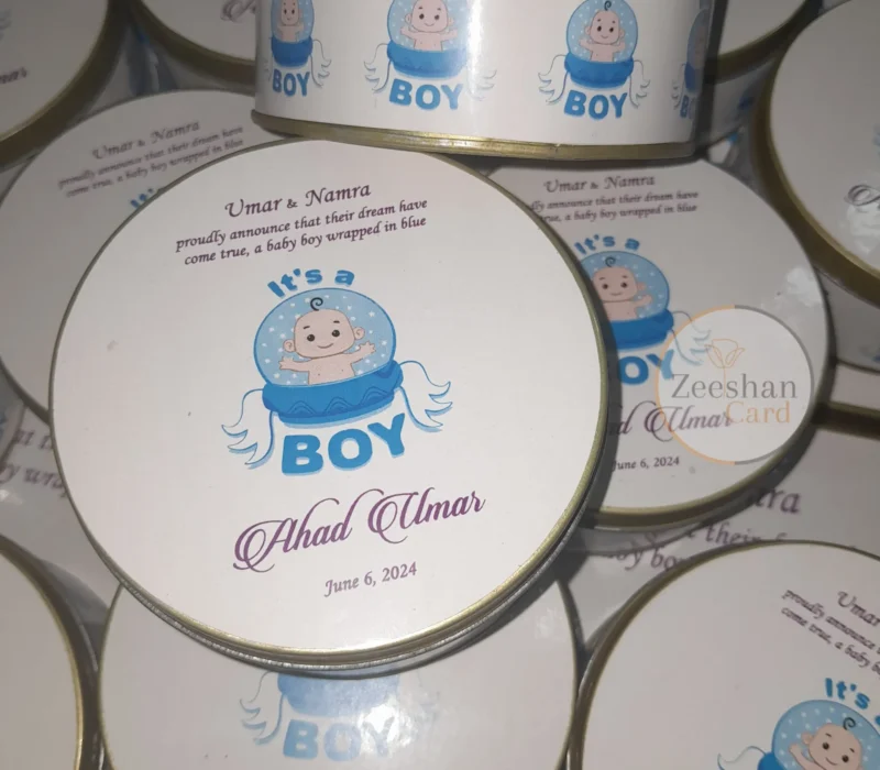 Baby Boy pao Tin Box