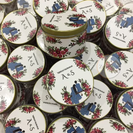 Red & Blue Floral Tin Box