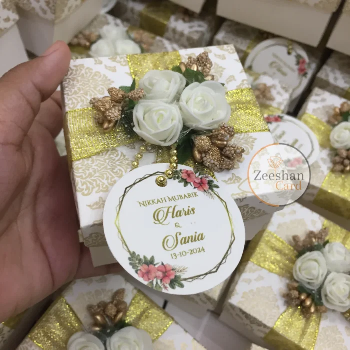 Zari Ribbon Box With Flowers and Seeds