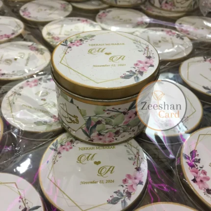 Pink Floral Tin Design