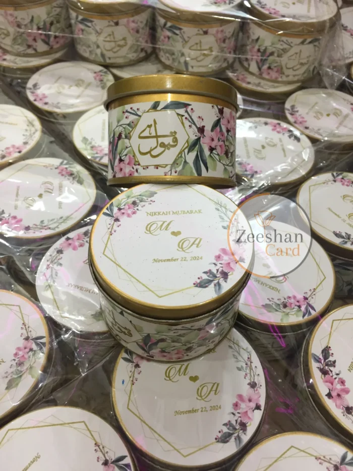 Pink Floral Tin Design