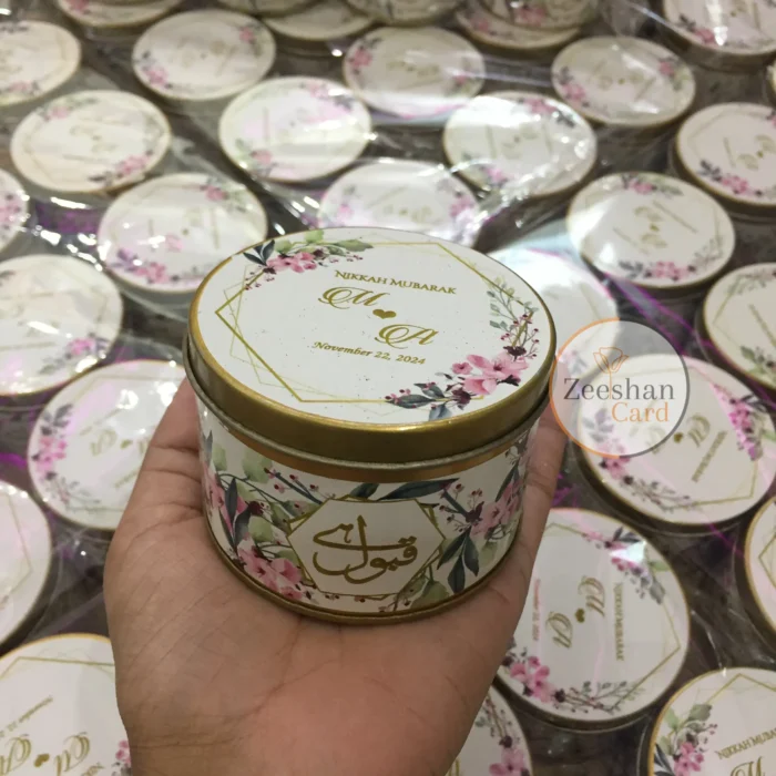 Pink Floral Tin Design