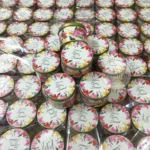 Multi color Floral Tin Bid Box