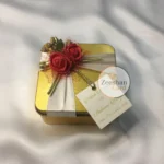 Special Square Flower Tin Bid Box