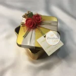 Special Square Flower Tin Bid Box