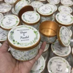 Green Floral Tin Box Design