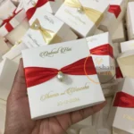 Nikkah Bid Boxes With Pearl and Ribbon