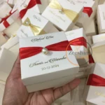 Nikkah Bid Boxes With Pearl and Ribbon