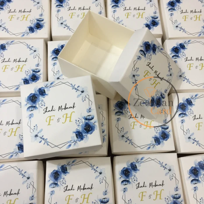 Blue Floral Nikkah Bid Box