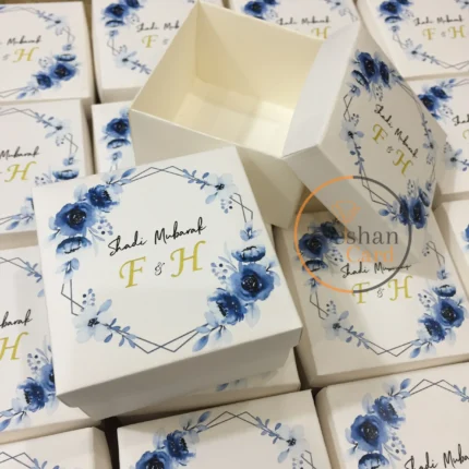 Blue Floral Nikkah Bid Box