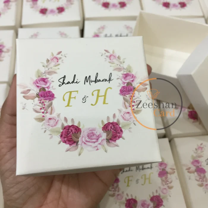 Pink Floral Nikkah Bid Box