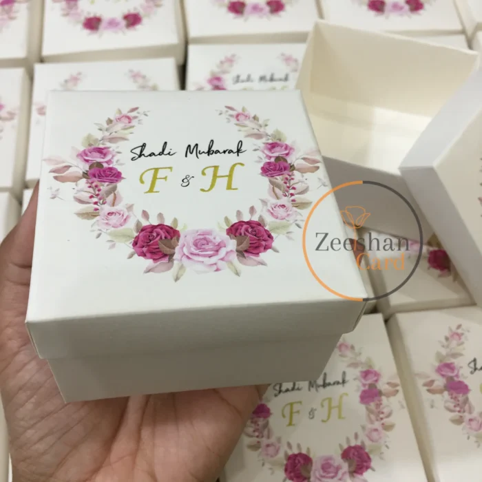 Pink Floral Nikkah Bid Box