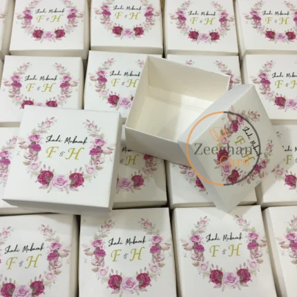 Pink Floral Nikkah Bid Box