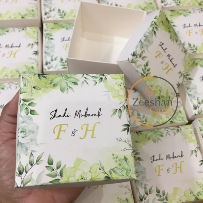 Green Floral Nikkah Bid Box