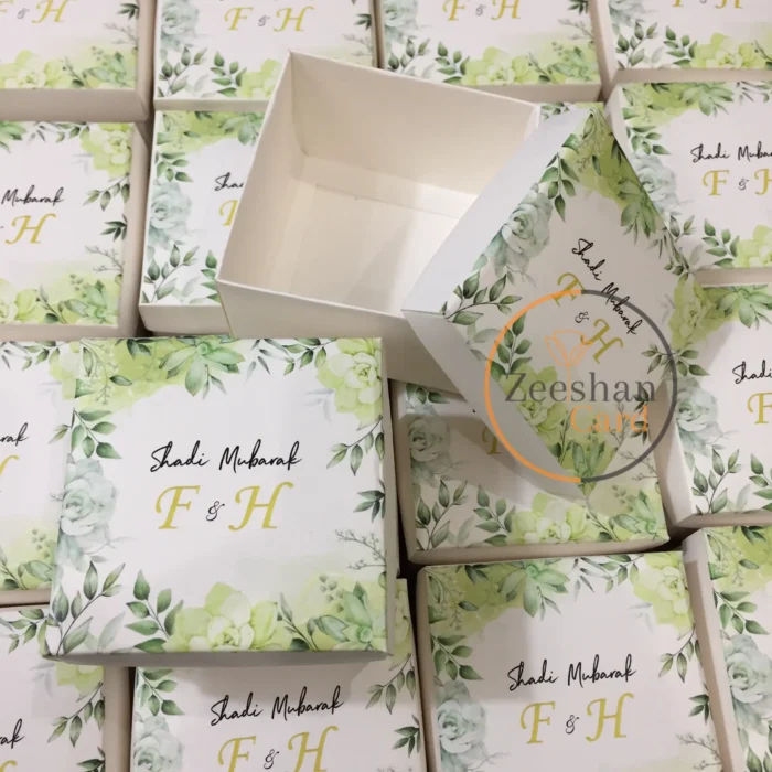 Green Floral Nikkah Bid Box