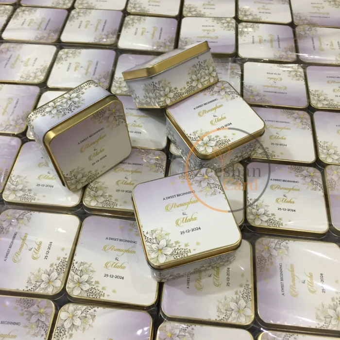 Special Square Tin Bid Box