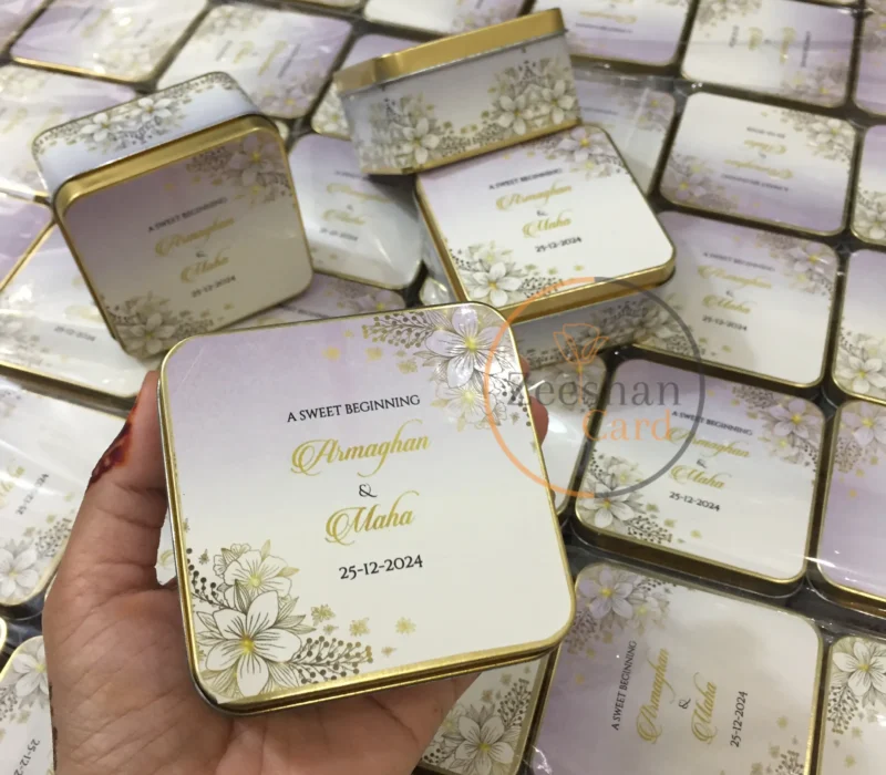 Special Square Tin Bid Box
