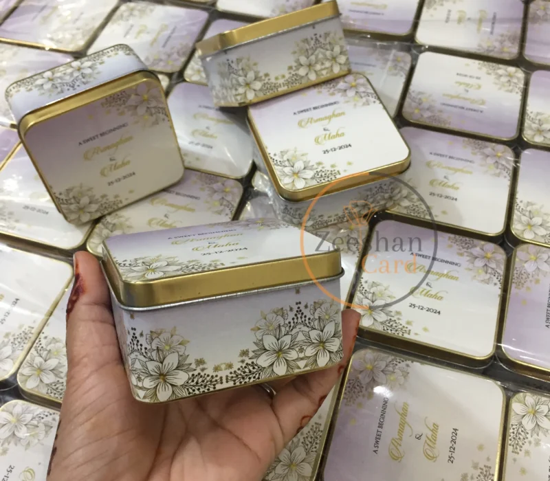 Special Square Tin Bid Box