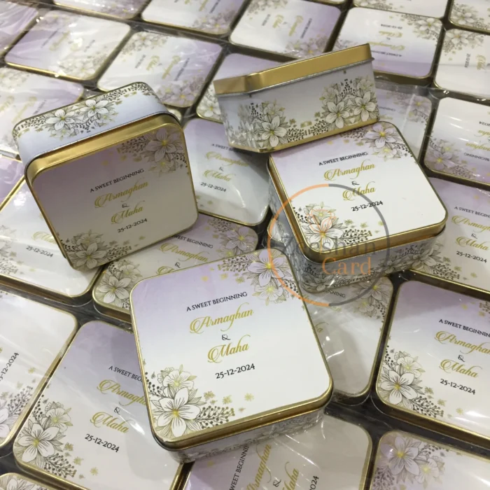 Special Square Tin Bid Box