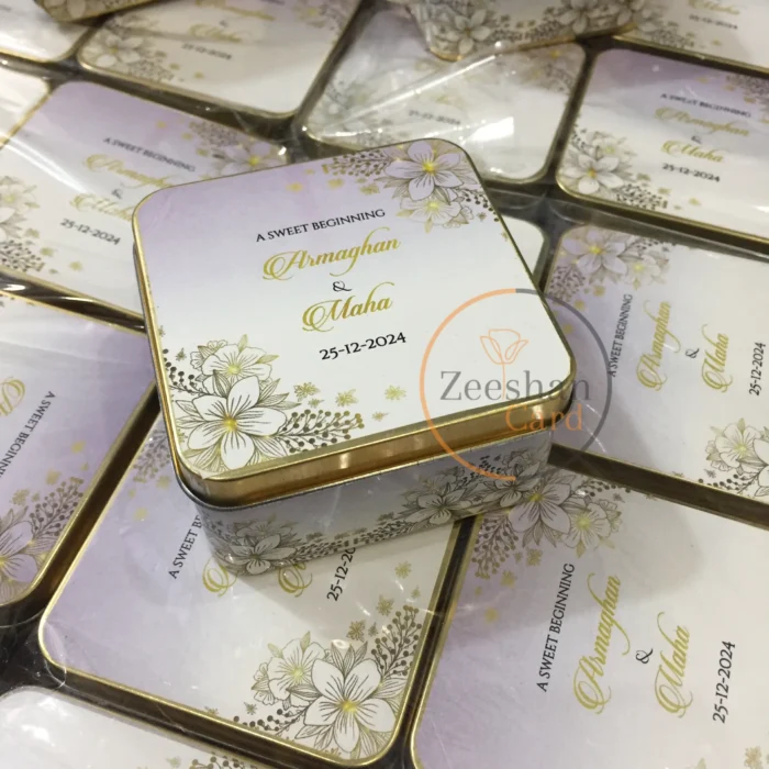 Special Square Tin Bid Box