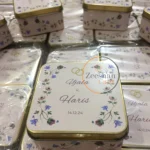 New Square Tin design with bow