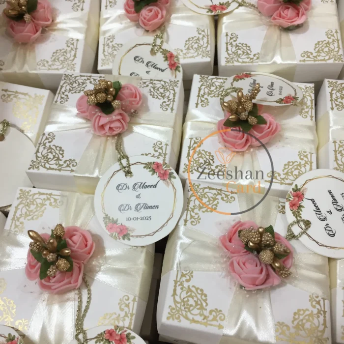 Special Box With Flowers and Tag