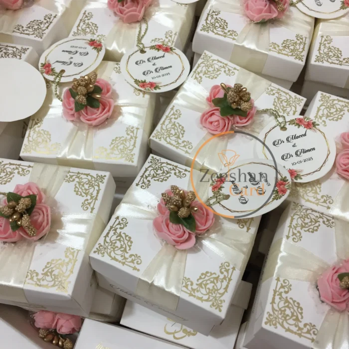 Special Box With Flowers and Tag