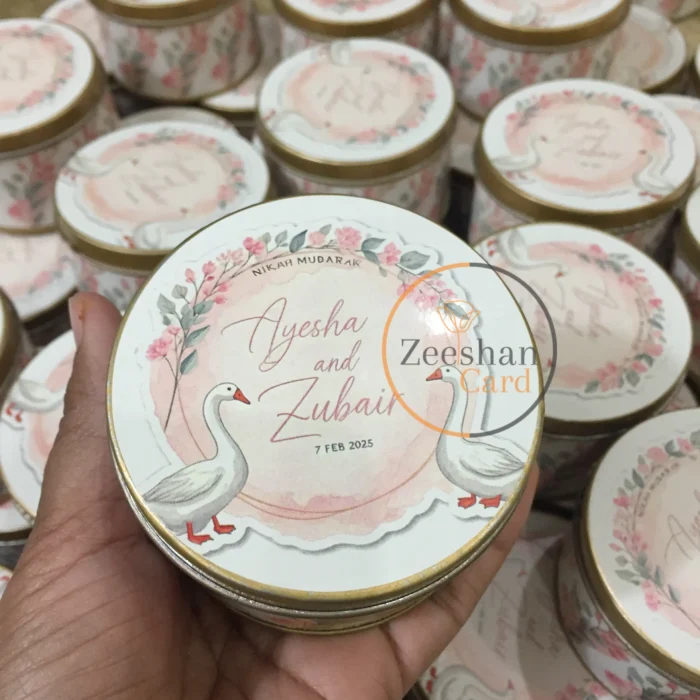 Duck Printed Floral Tin Bid Boxes