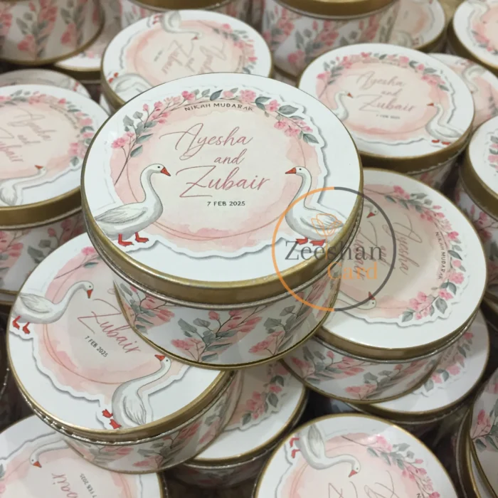 Buck Printed Floral Tin Bid Boxes