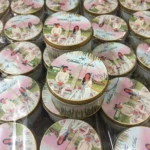 Couple Printed Floral Tin Bid Boxes