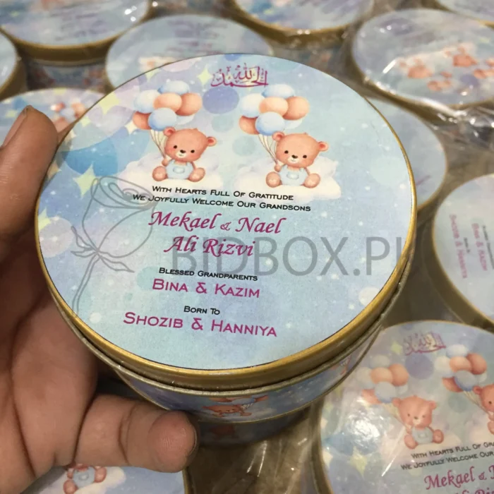 Pao Sweet Tin Box For Baby Boy