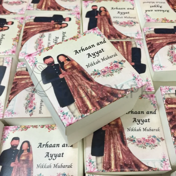Couple Design Printed Bid Box