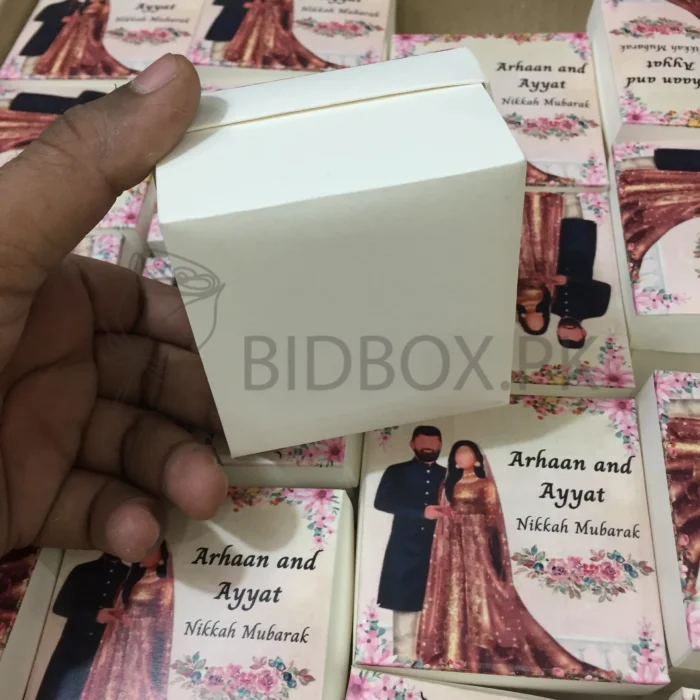Couple Design Printed Bid Box