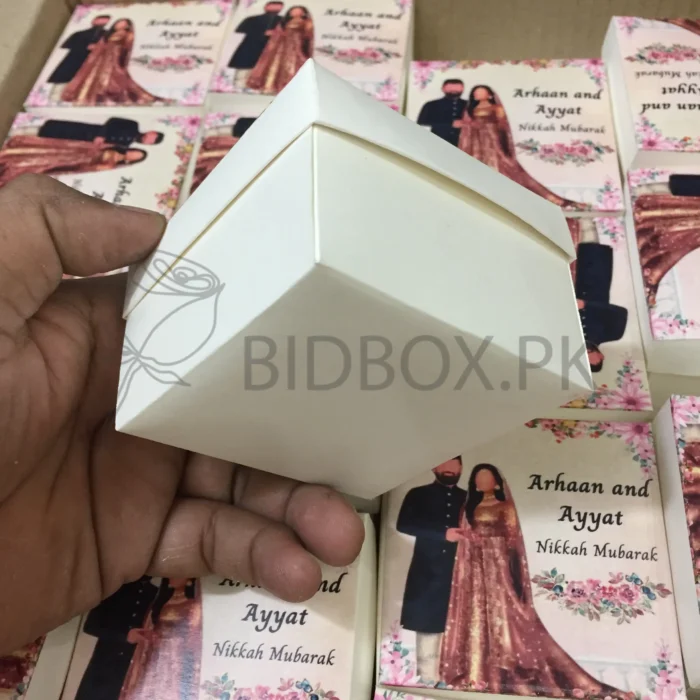 Couple Design Printed Bid Box