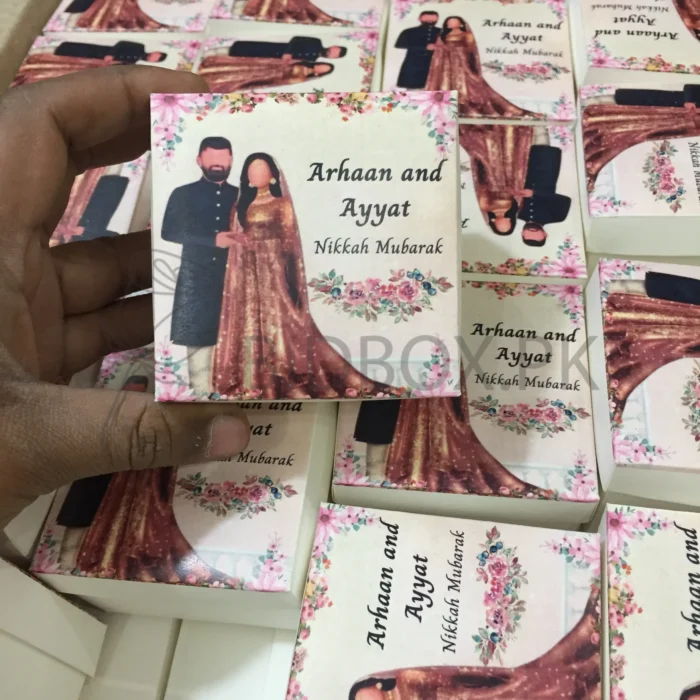 Couple Design Printed Bid Box