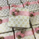 Jal Printed Card Bord Box With Flowers And Ribbon