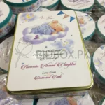 Golden Baby Announcement Kg Tin Box