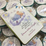 Golden Baby Announcement Kg Tin Box