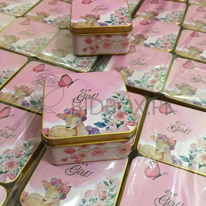 Its a Girl Sweet Tin Box