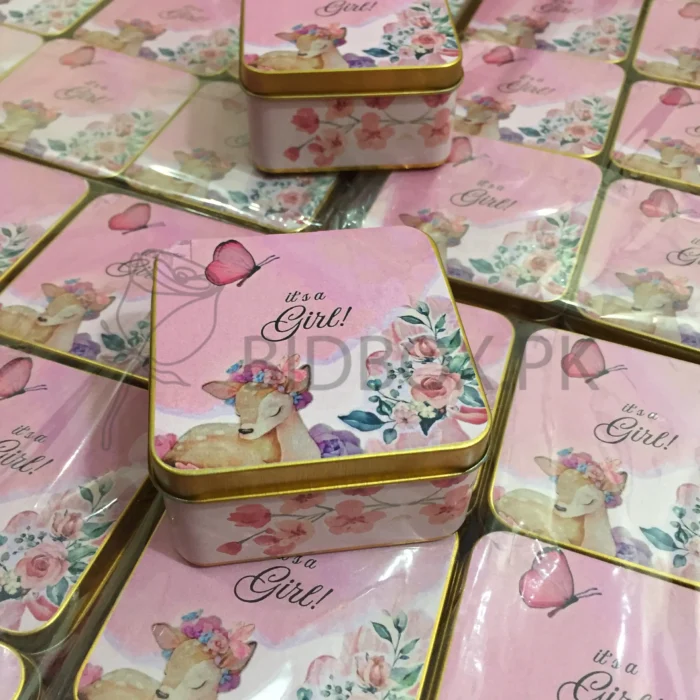 Its a Girl Sweet Tin Box