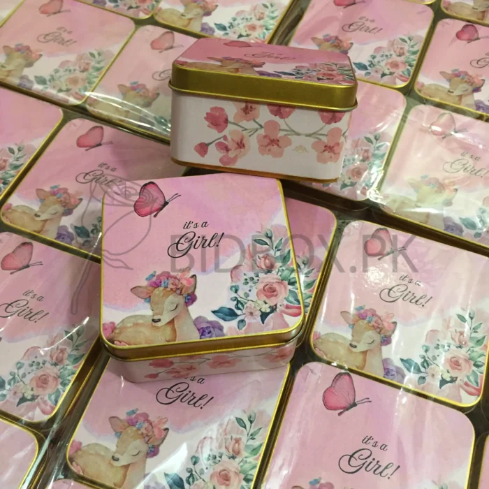 Its a Girl Sweet Tin Box