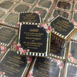 Black Floral Print Tin Box