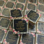 Black Floral Print Tin Box