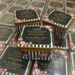 Black Floral Print Tin Box