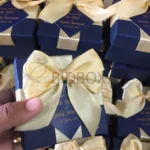 Navy Blue Double Tai Box With Tag