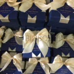 Navy Blue Double Tai Box With Tag